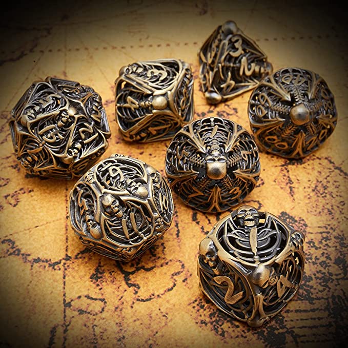Skull Hollow Metal Dice