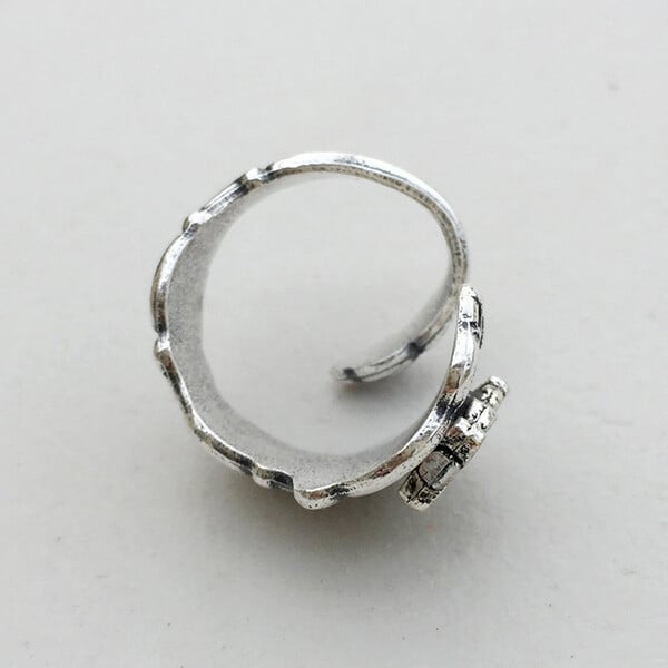 Owl Silver Spoon Ring