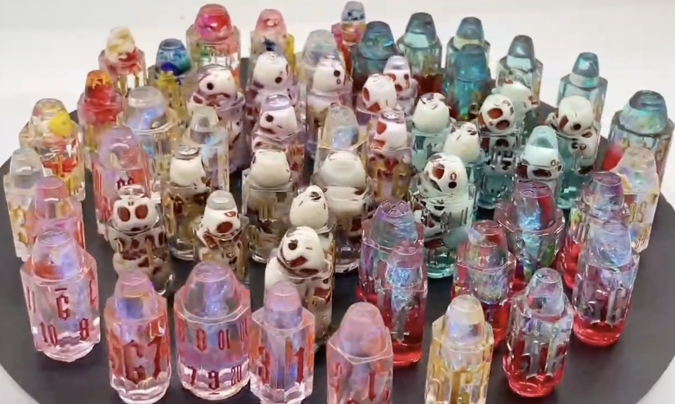 Transparent Bullet Dice Set