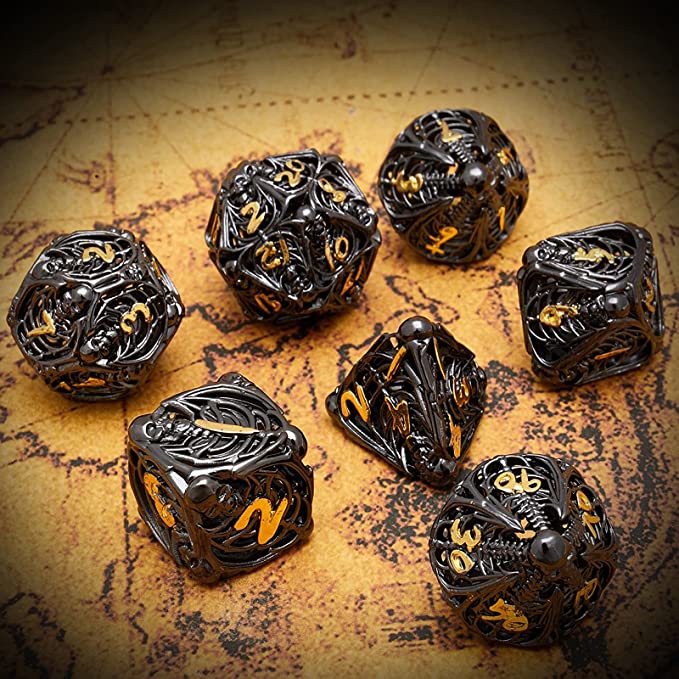 Skull Hollow Metal Dice