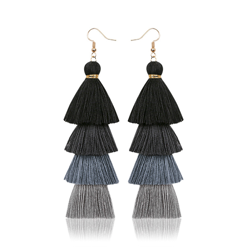 retro ethnic style long earrings