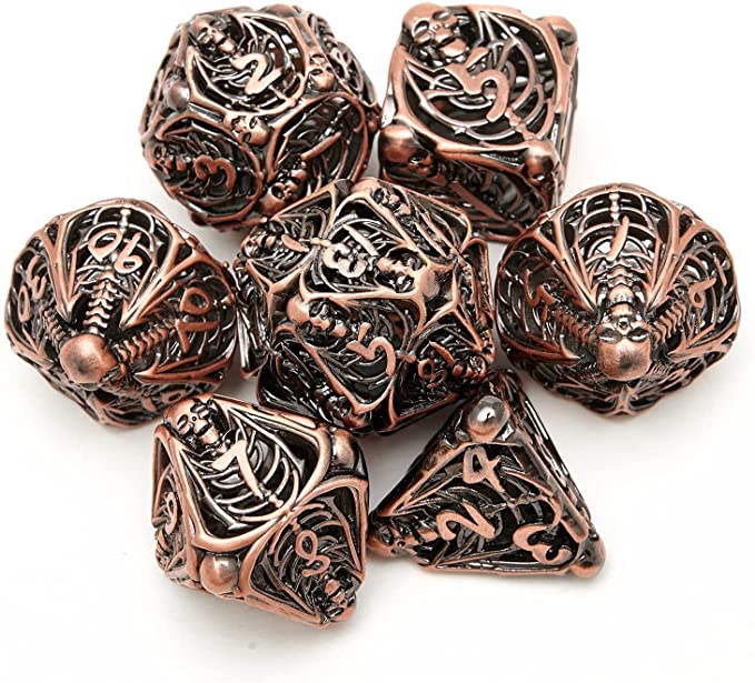 Skull Hollow Metal Dice