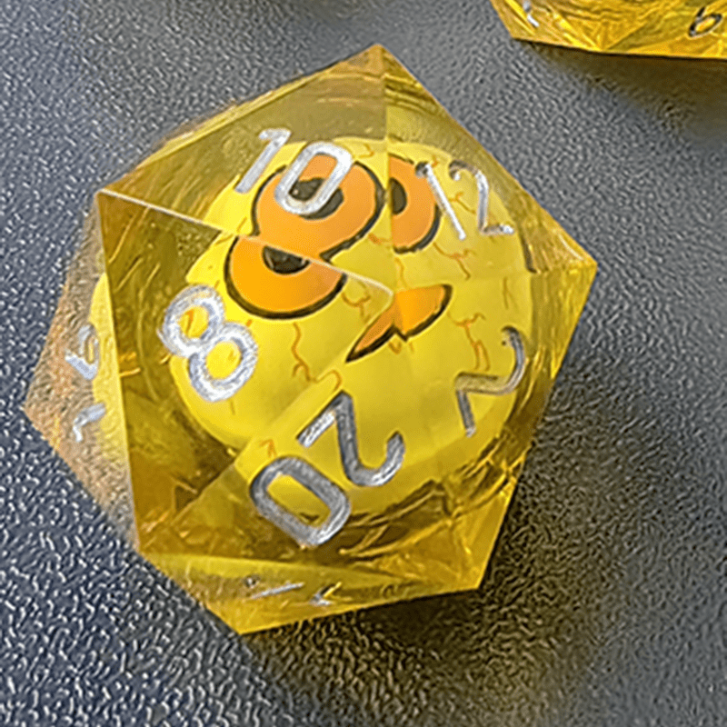 20 Sides Movable Eye Ball Dice Point Angle Dragon Eye Digital Dice 22mm