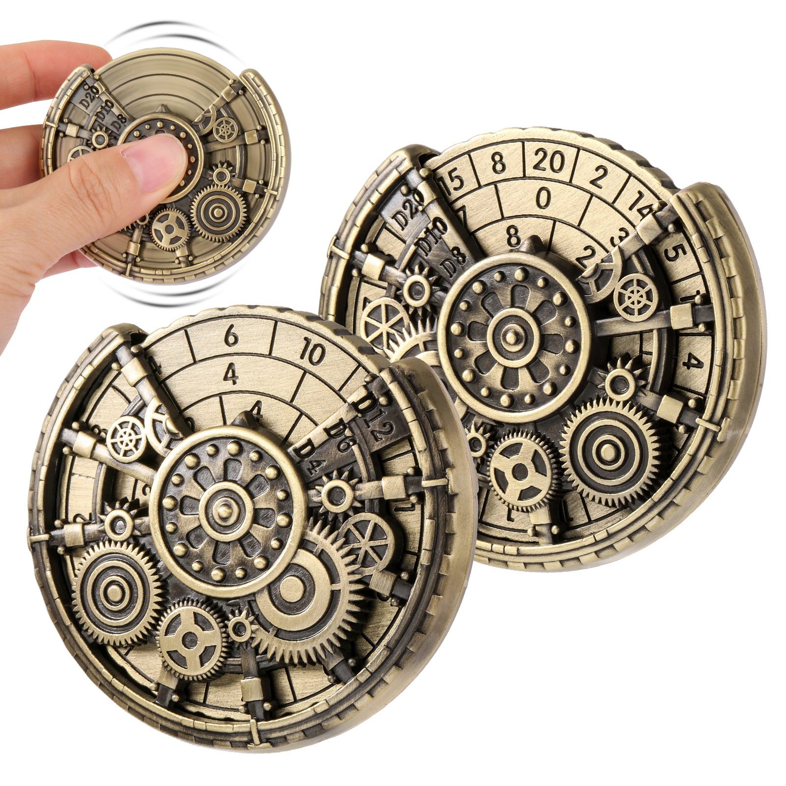 Steampunk Gear Spinner Dice Roller