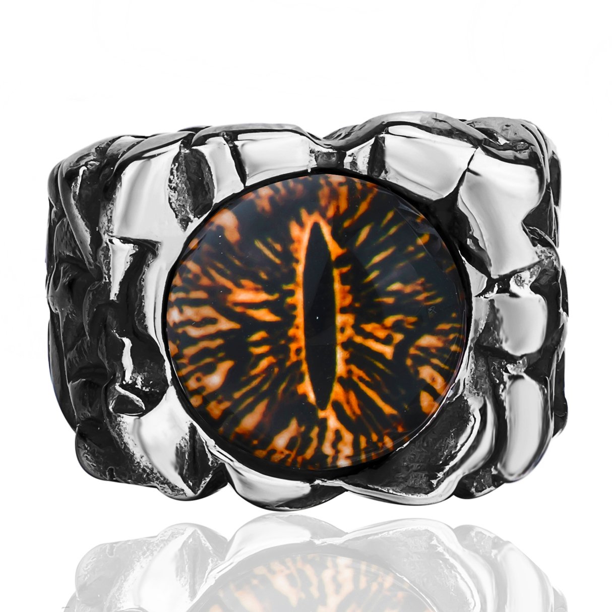 Men Stainless Steel Rings The Devil Dragon Eye