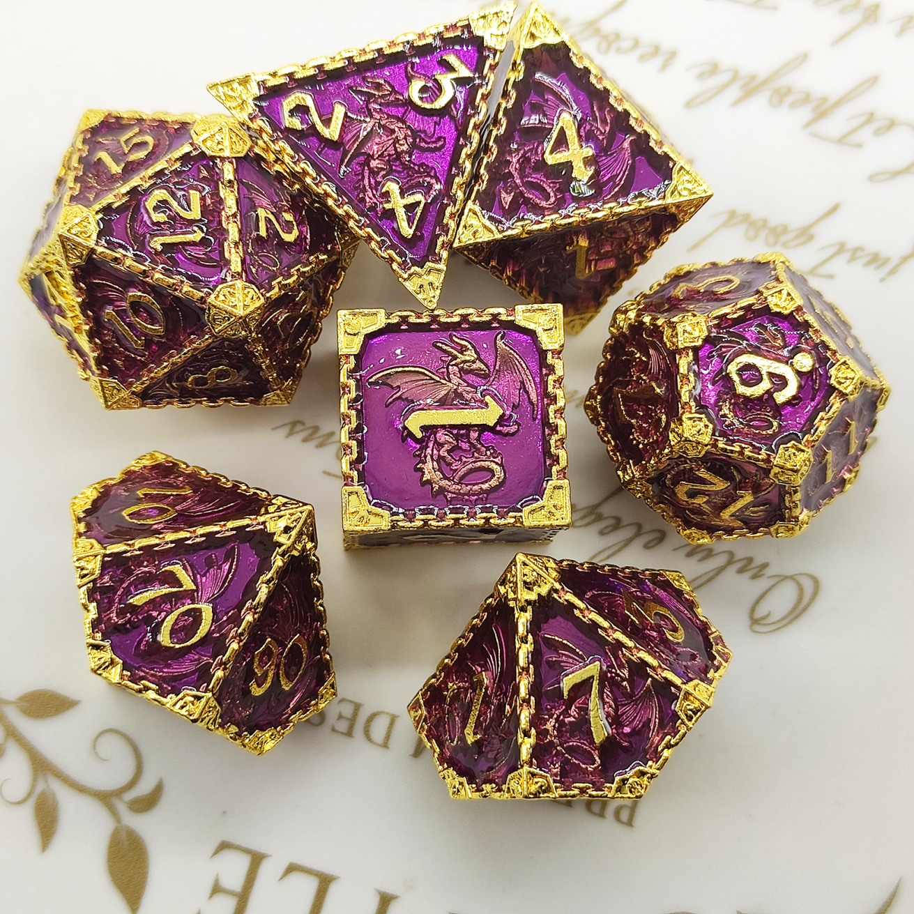 Solid Dragon Dice Metal Set