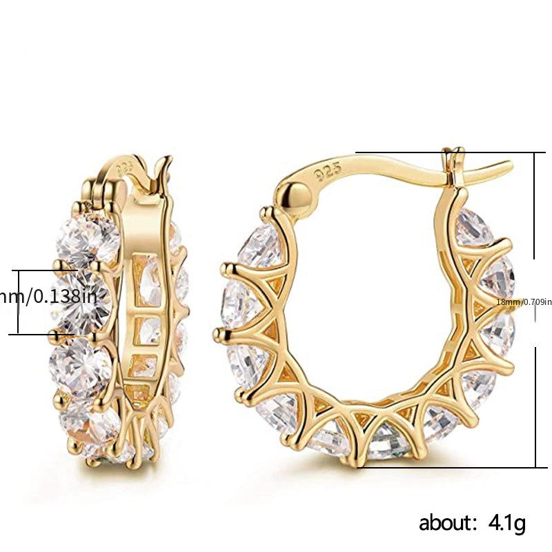 Exquisite Zircon Hoop Earrings