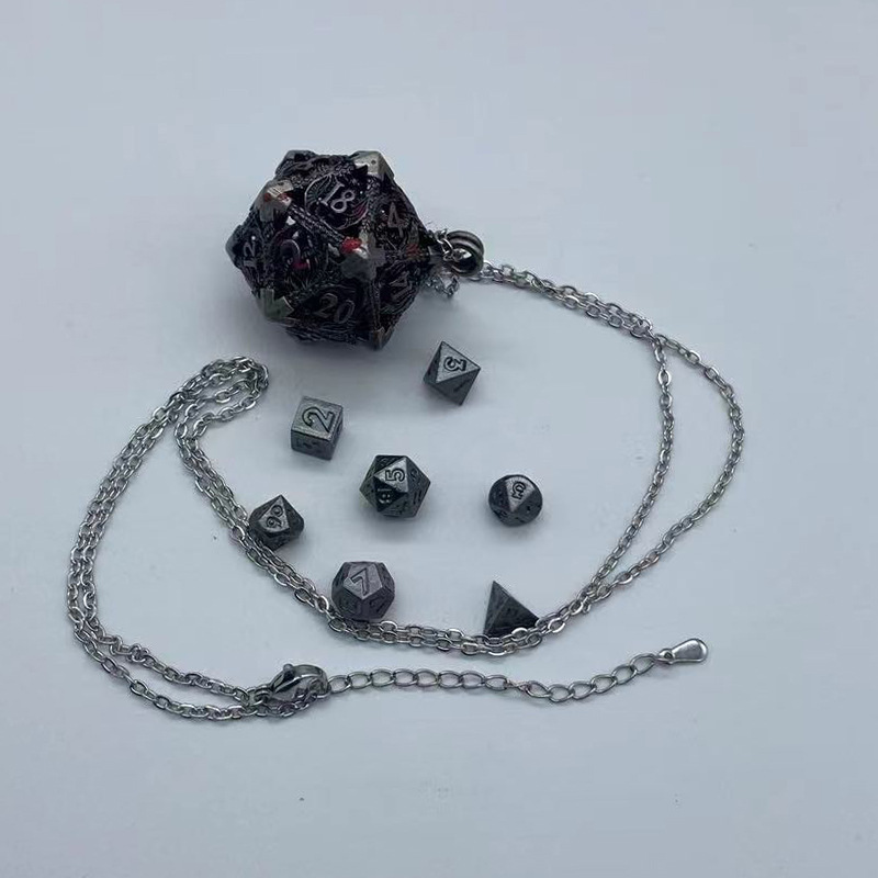 Metal 6MM Mini Hollow Dice Pendant