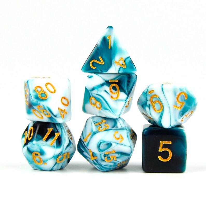 Blend of White & Cyan Dice