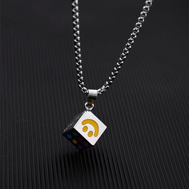 Lucky Smiley Faced Dice Pendant