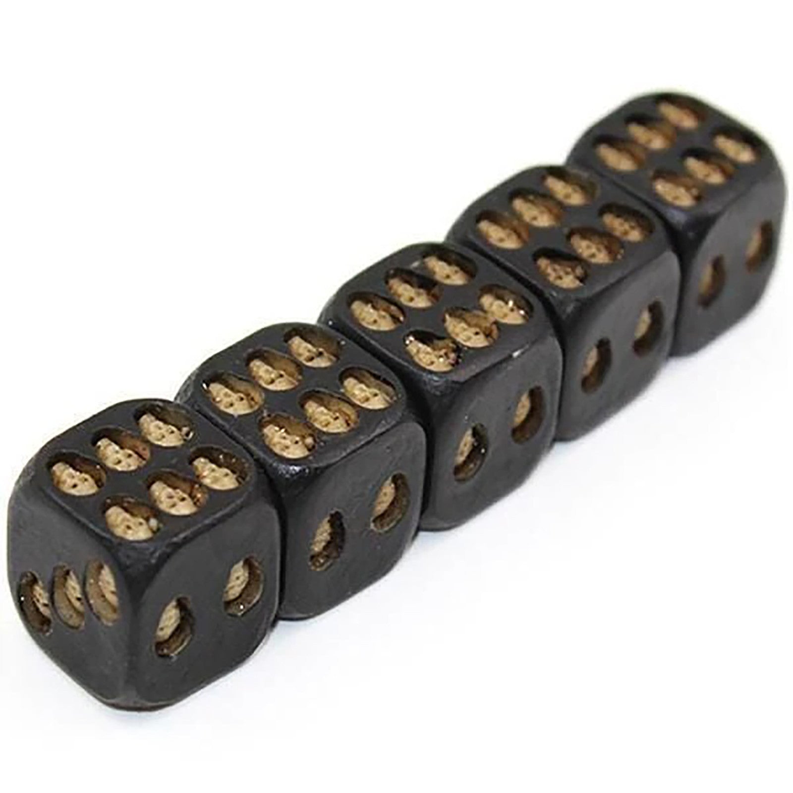 5 x Black Skull Dice
