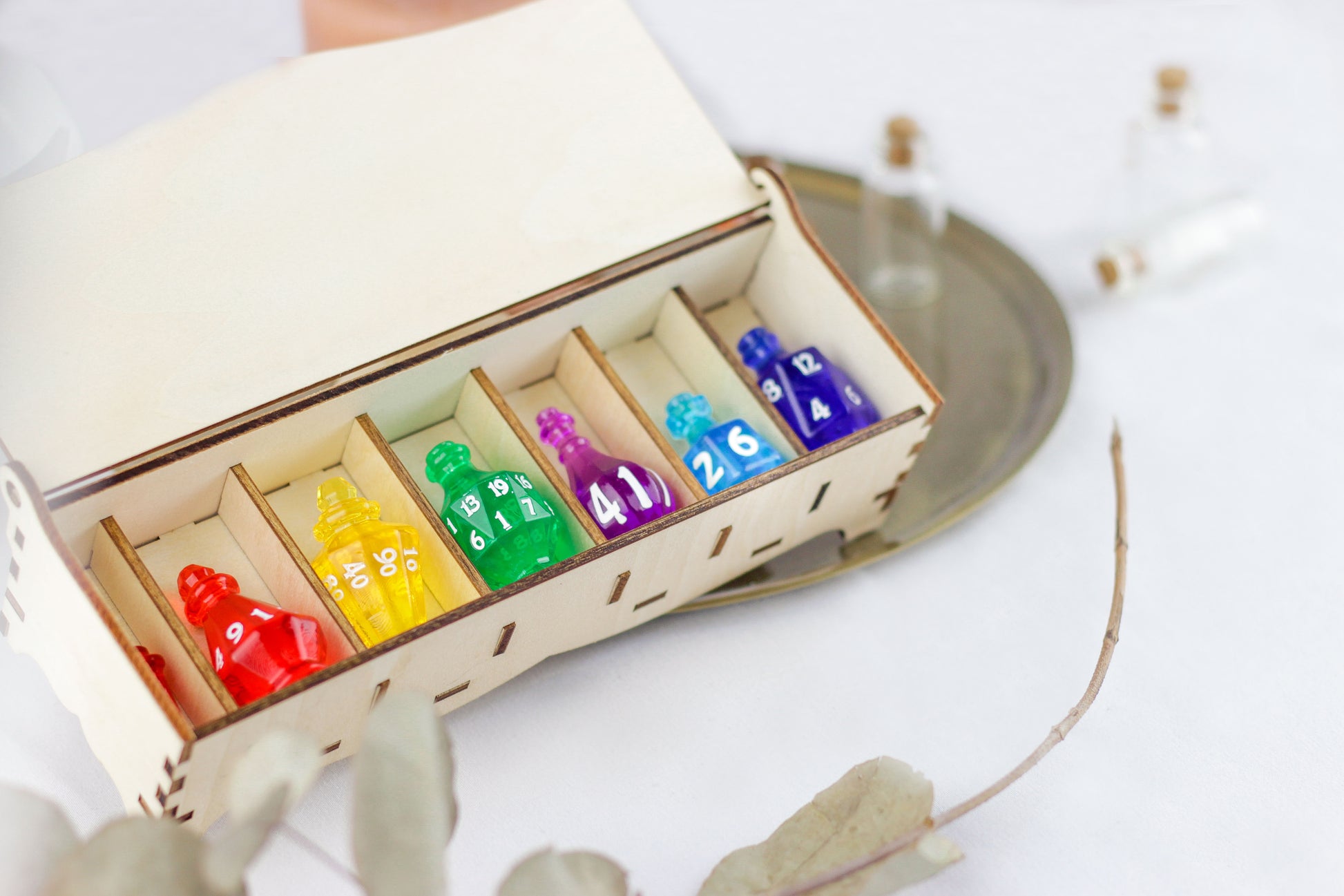 🎊King of Potions: Dungeons and Dragons Full Dice Set with box