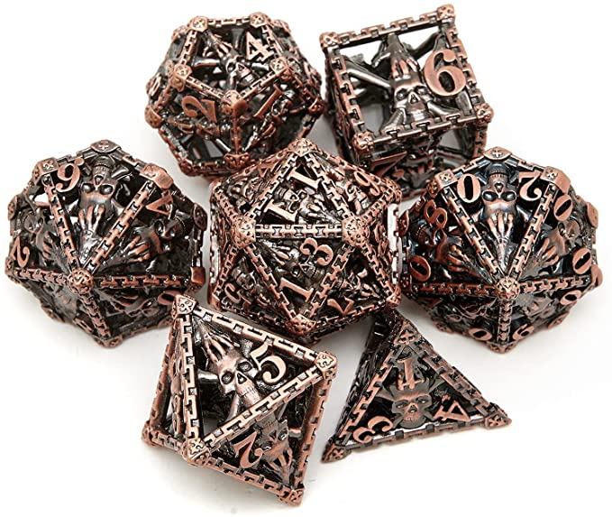 Skull Hollow Metal Dice
