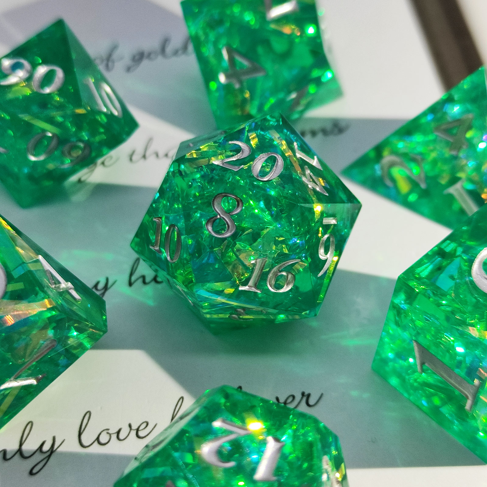 Color Bar Resin Dice Set