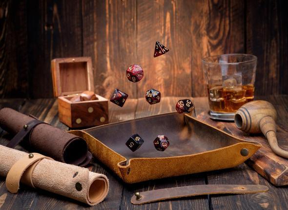 Leather DND Dice Tray