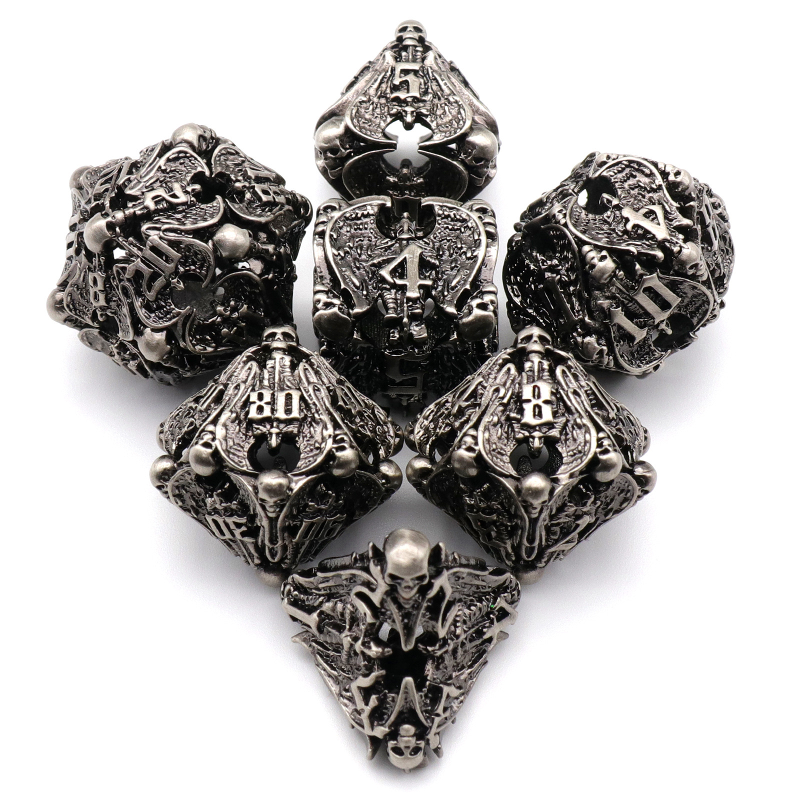 Pure Copper Hollow Metal Dice Set