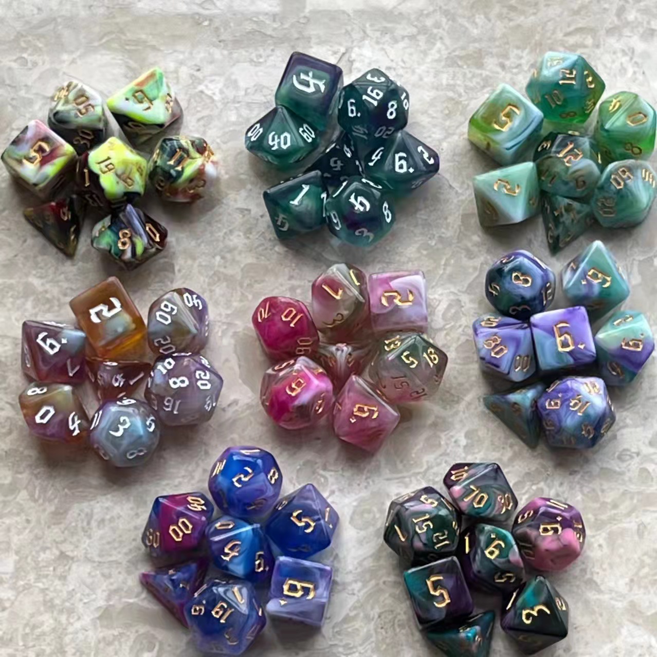 Wave Surfboard Theme Dnd Dice Set