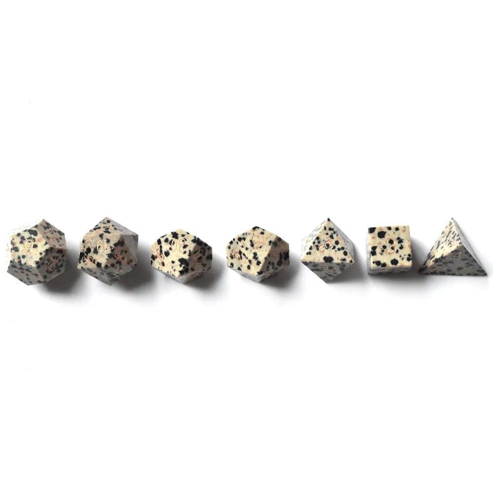 Spotted Stone Gemstone Dice