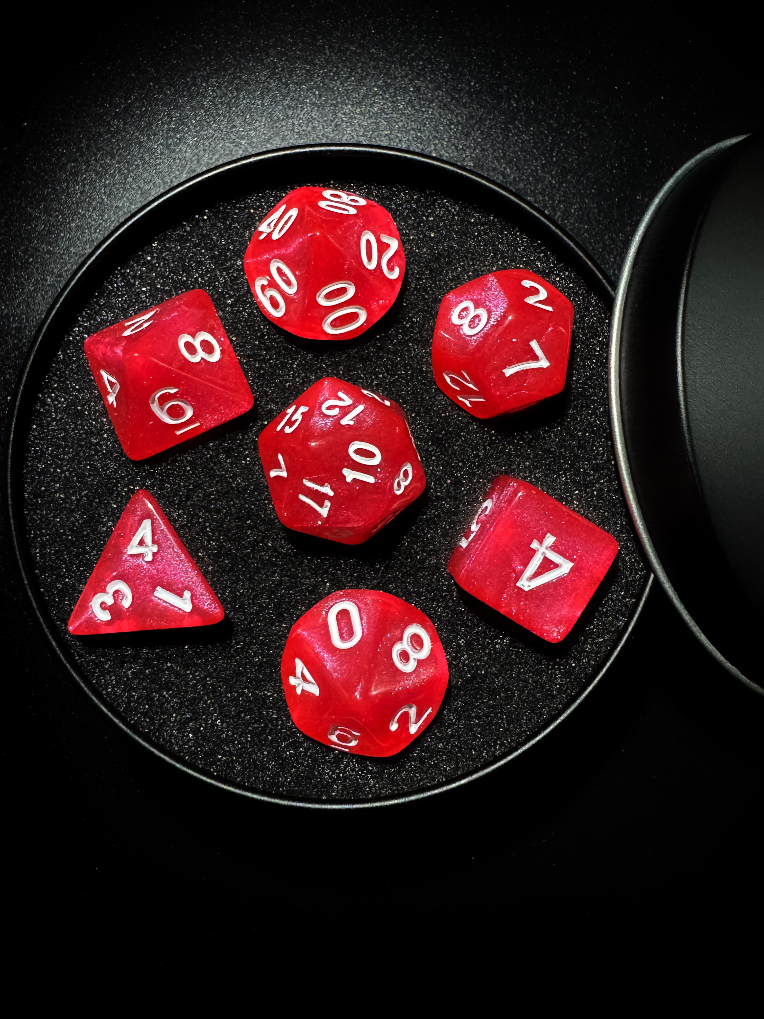 Crimson Echo Dice Set [With Dark Iron Gift Box]