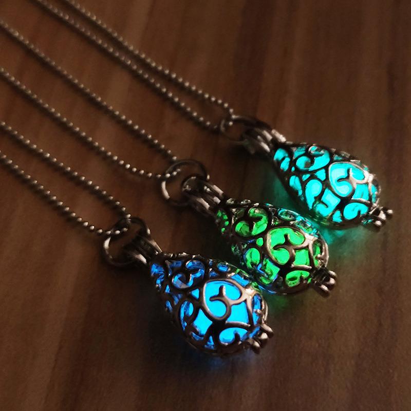 Luminous Cutout Drop Necklace