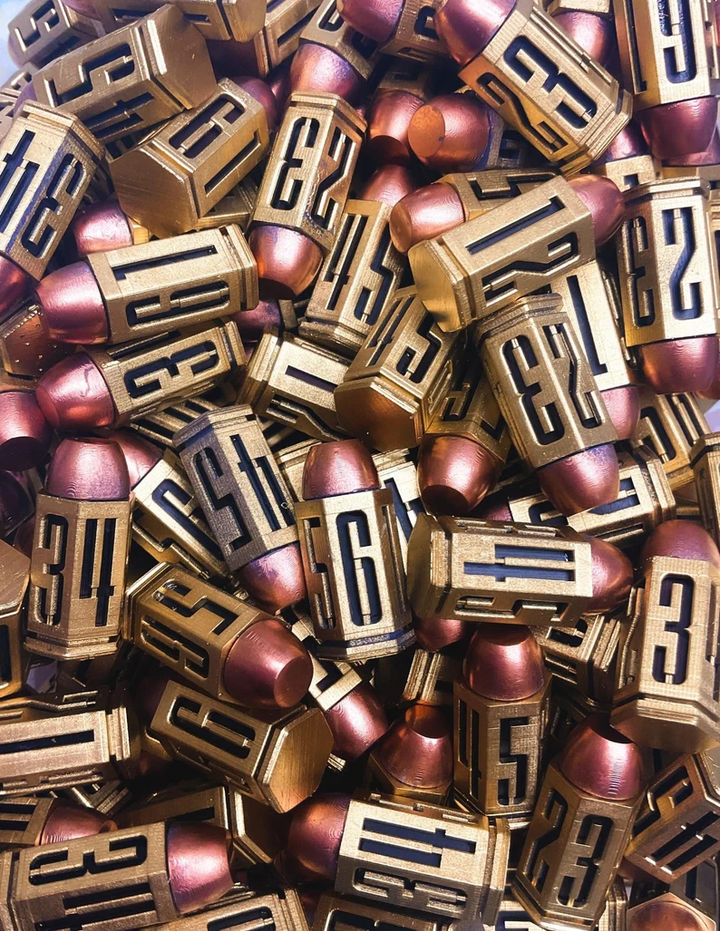 D6 Metal Bullet Dice Set