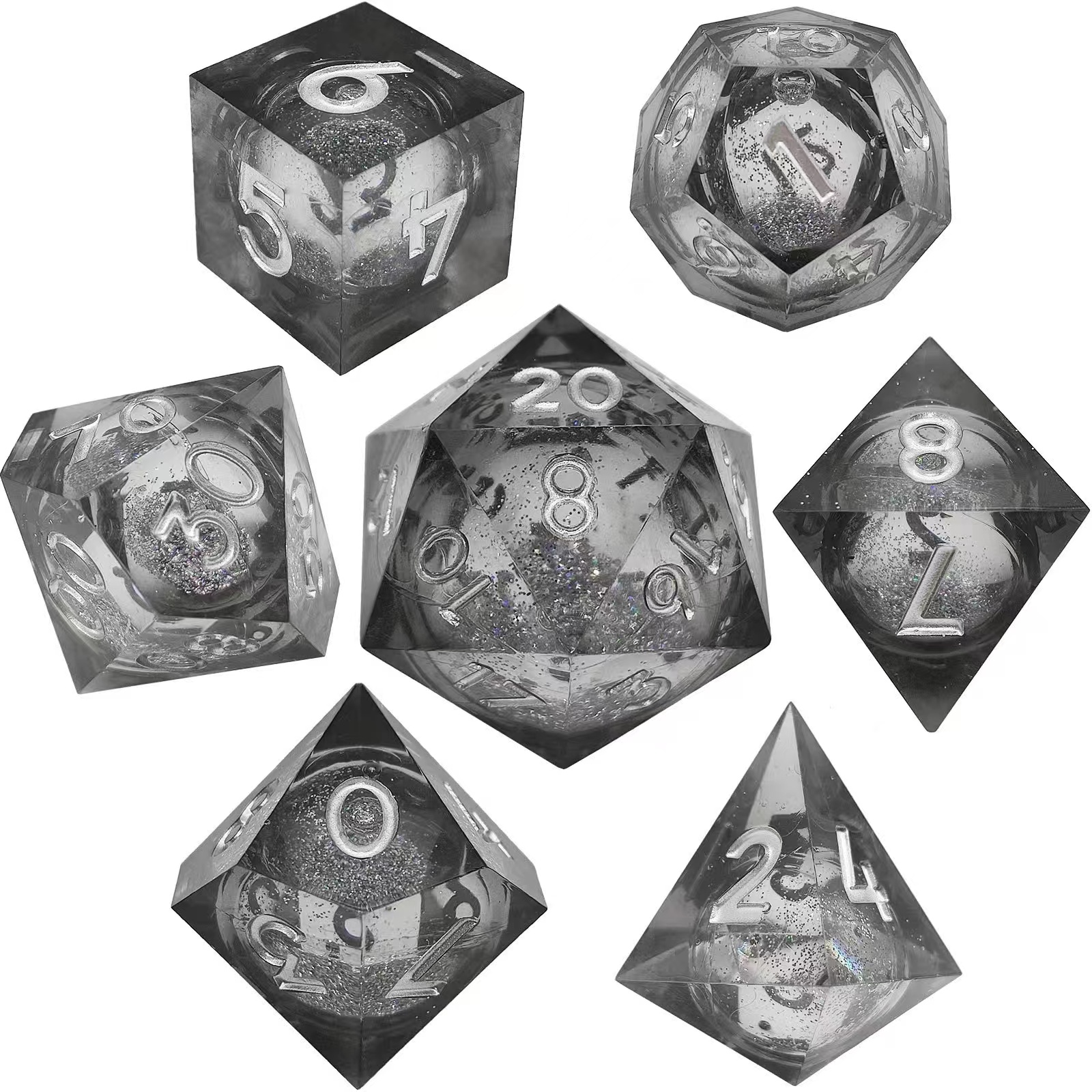 Resin Quicksand Dice Liquid Core