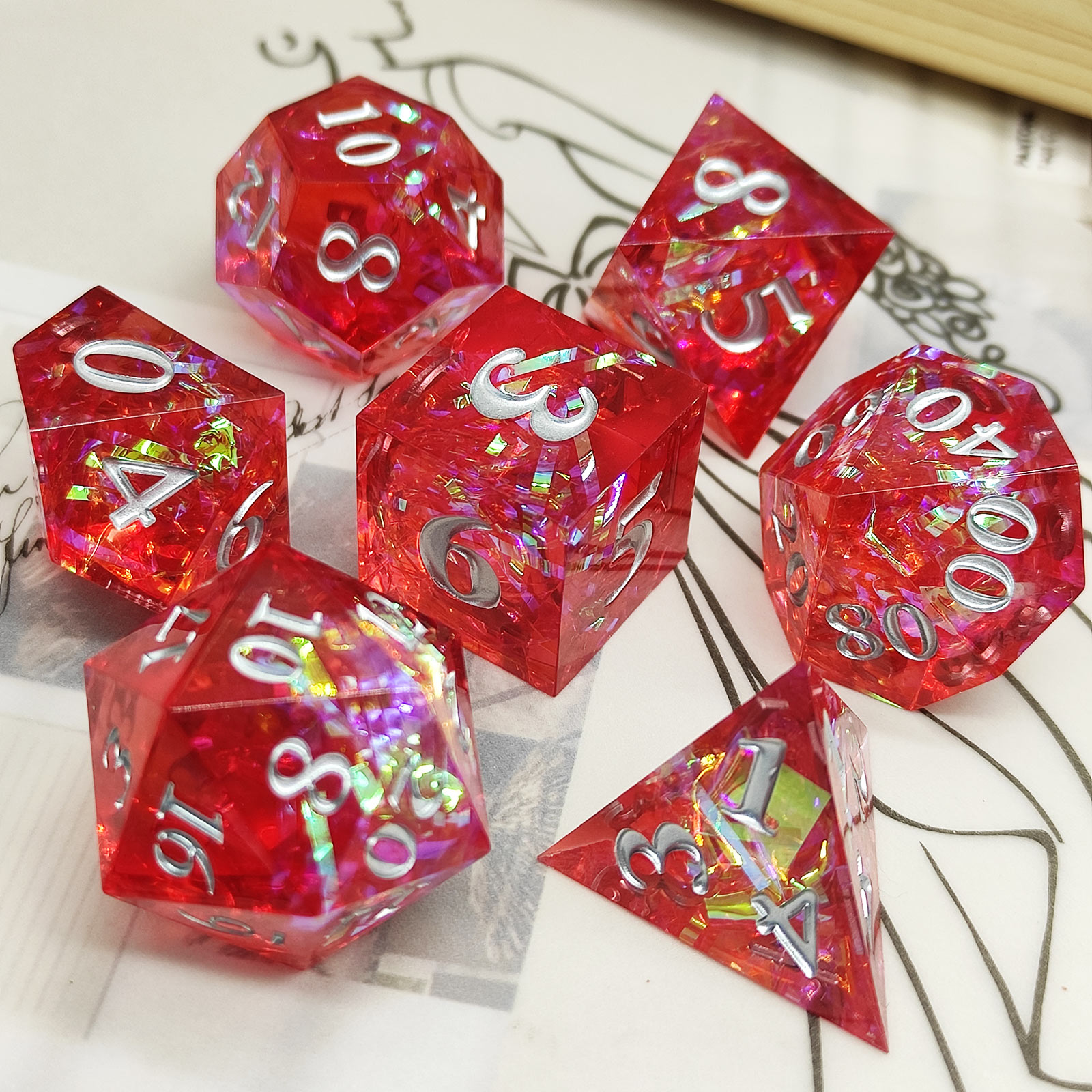 Color Bar Resin Dice Set