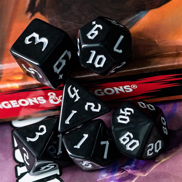 Dark: White Dice Set