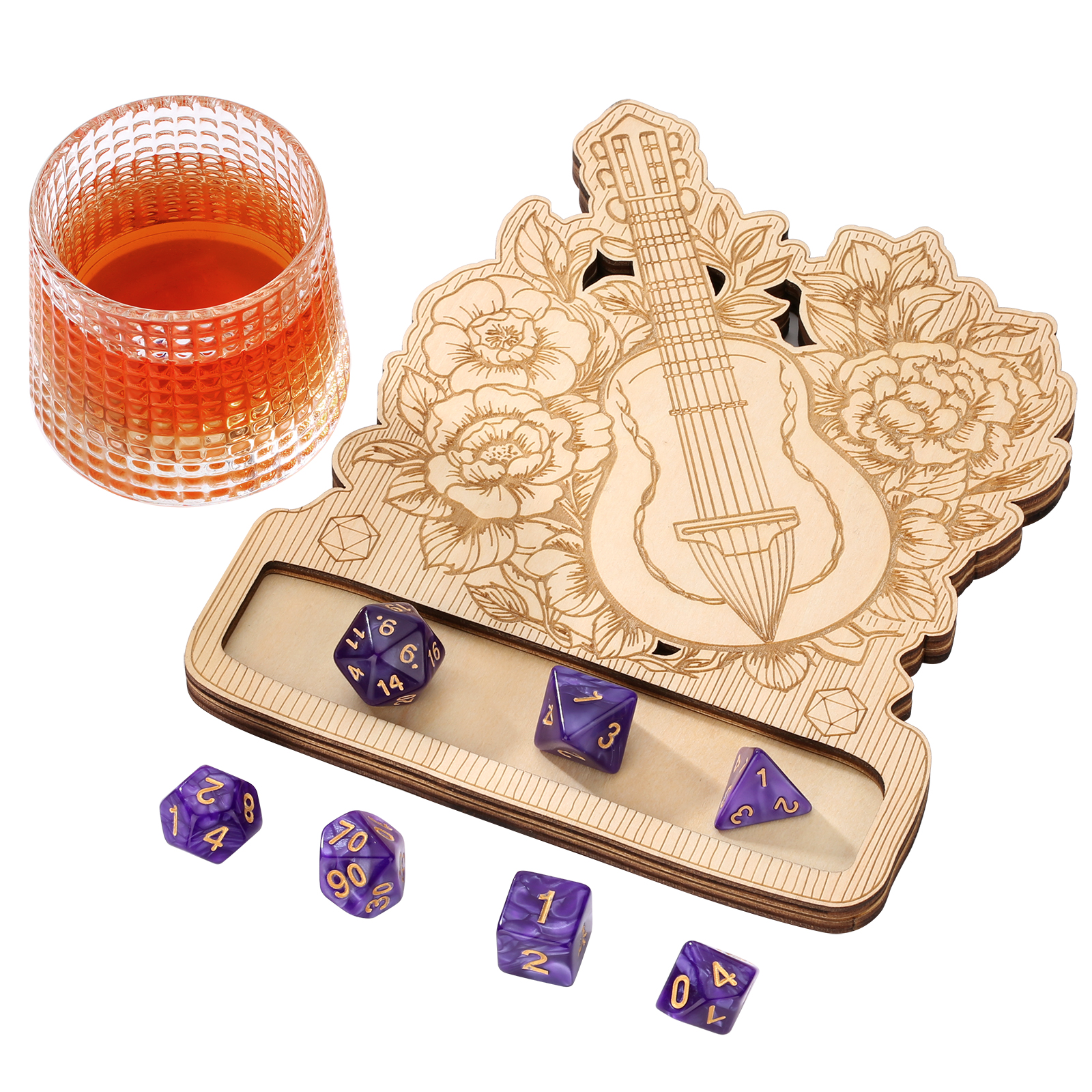 Foldable Wooden Dice Tray & Storage Box