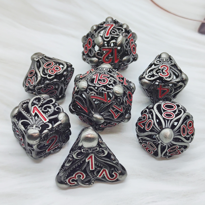 Metal hollow dice set