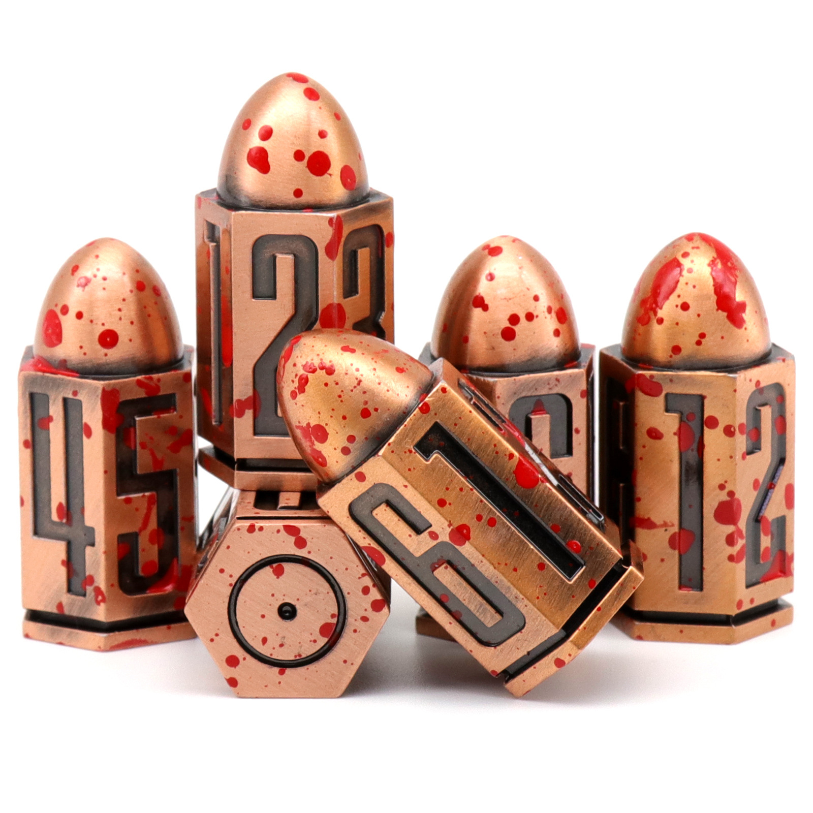 D6 Bullet Metal Dice Set for Table Games