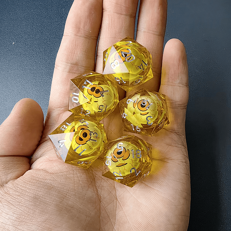 20 Sides Movable Eye Ball Dice Point Angle Dragon Eye Digital Dice 22mm