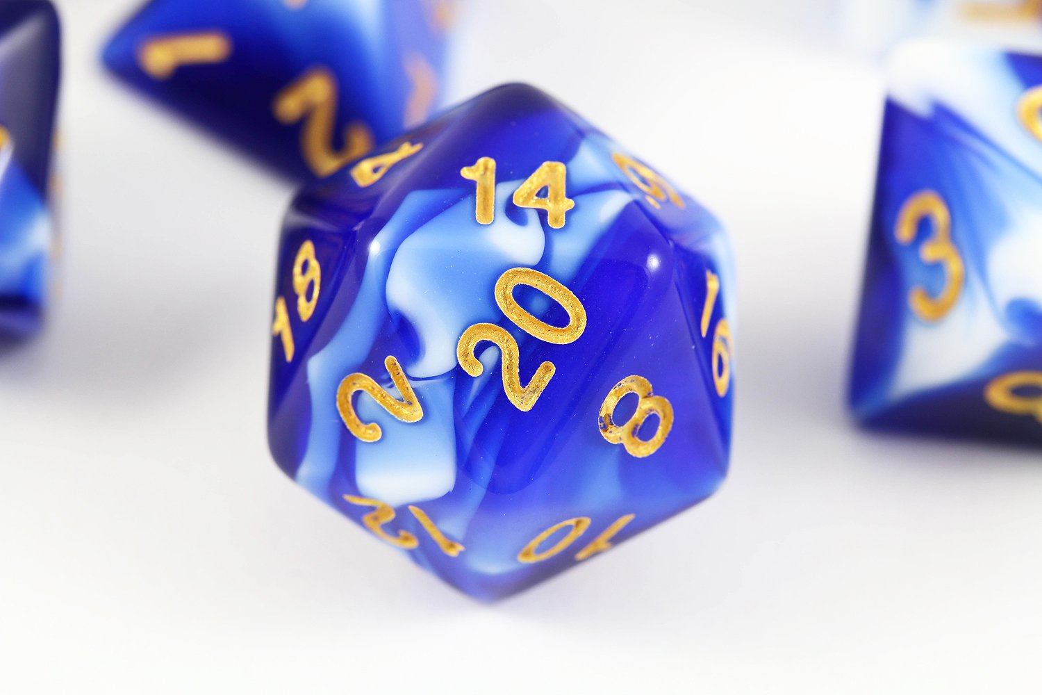 Blue And White Dice Set