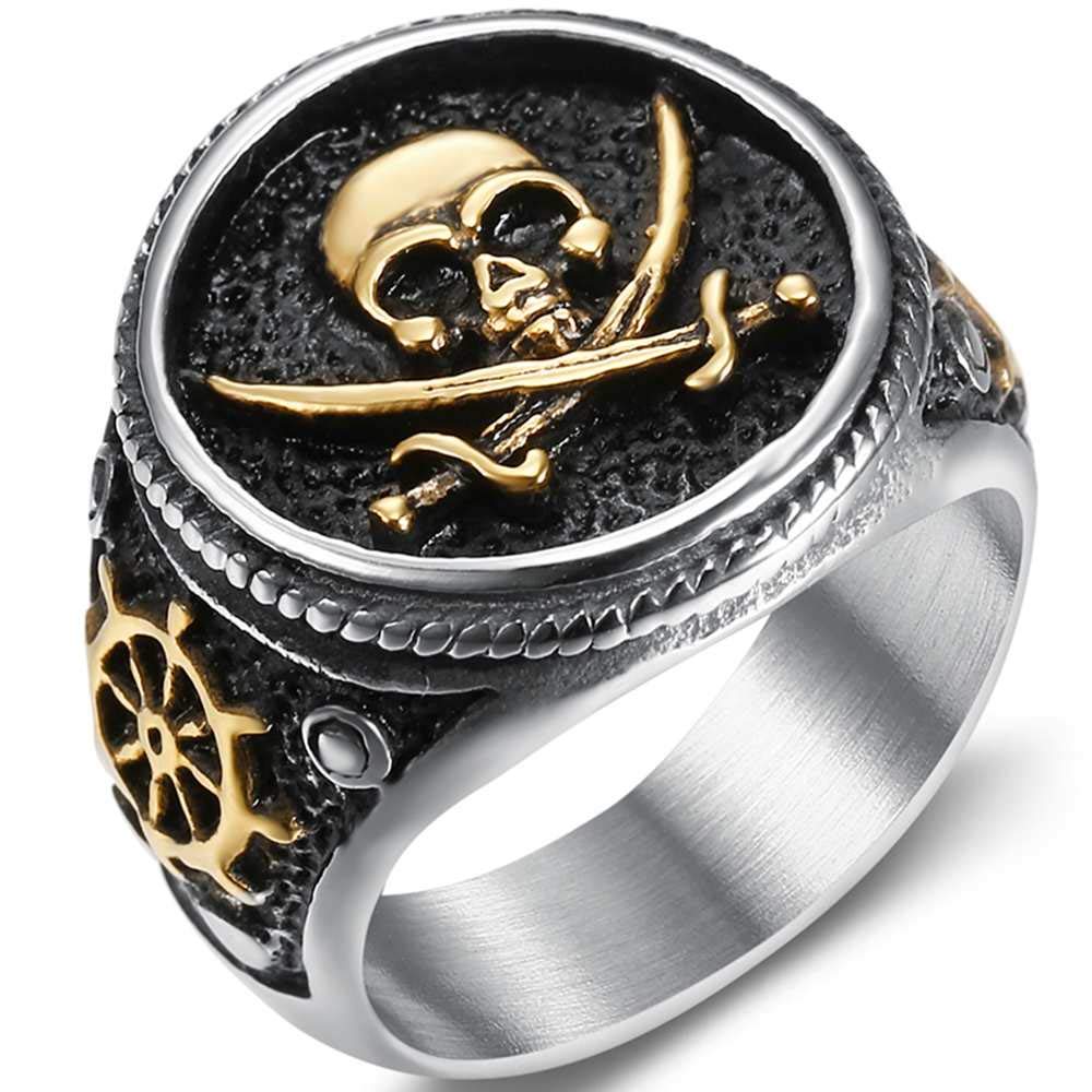 Skull Pirate Knife Death Ring