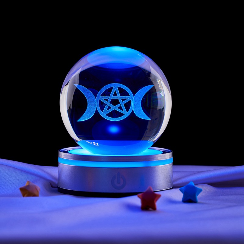 LED Crystal Ball - Triple Moon