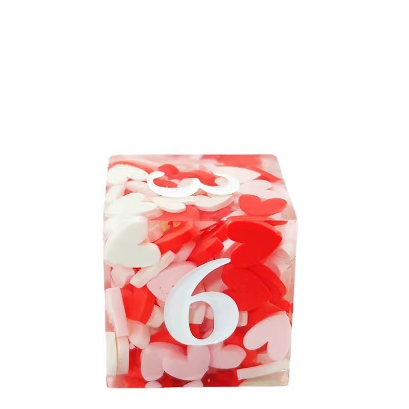 Funny Candy Handmade Resin  Dice Set