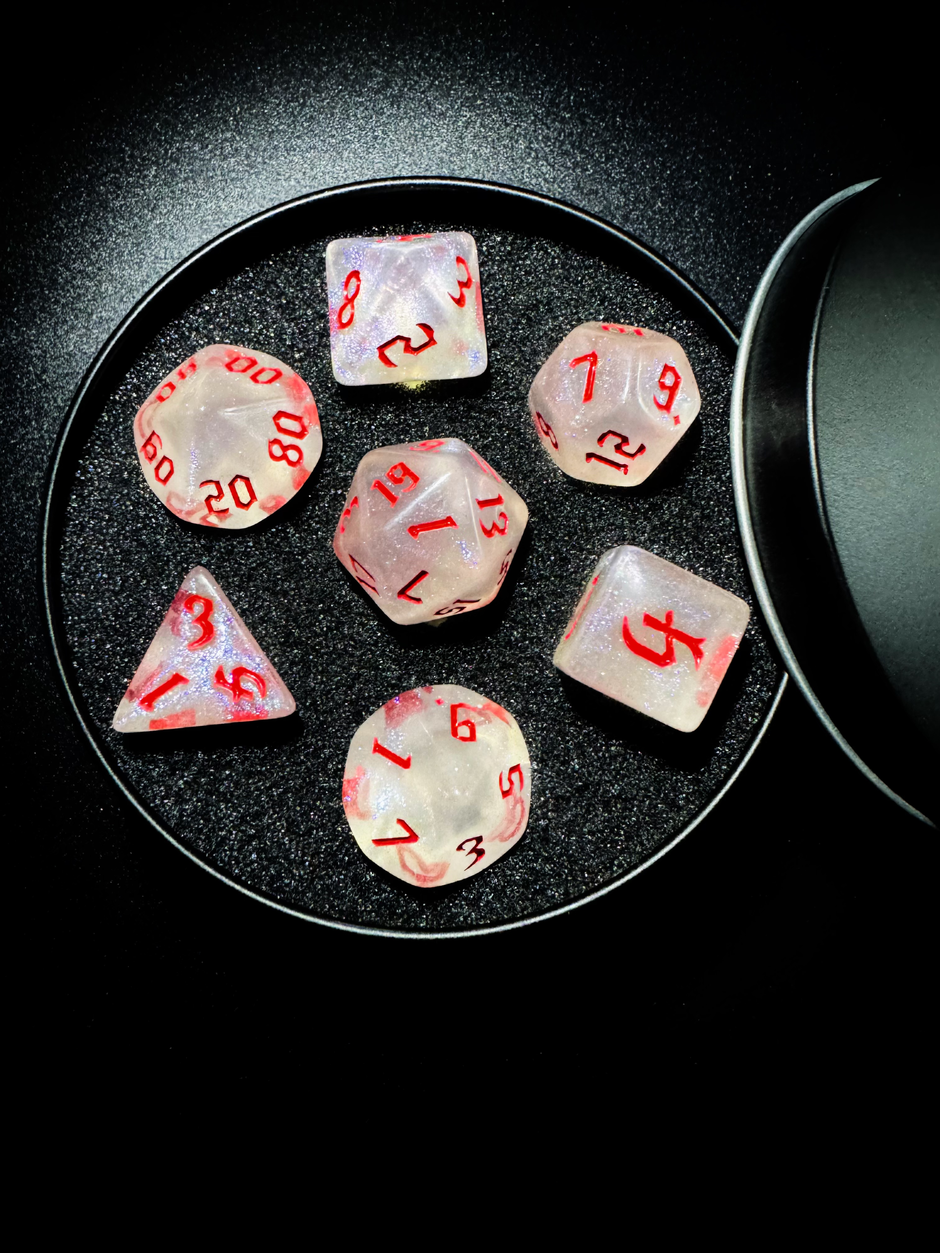 Stardust Ember Dice Set [With Dark Iron Gift Box]