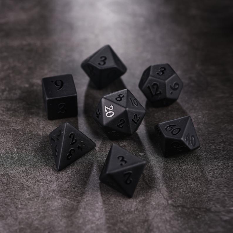 Black DnD Dice Set