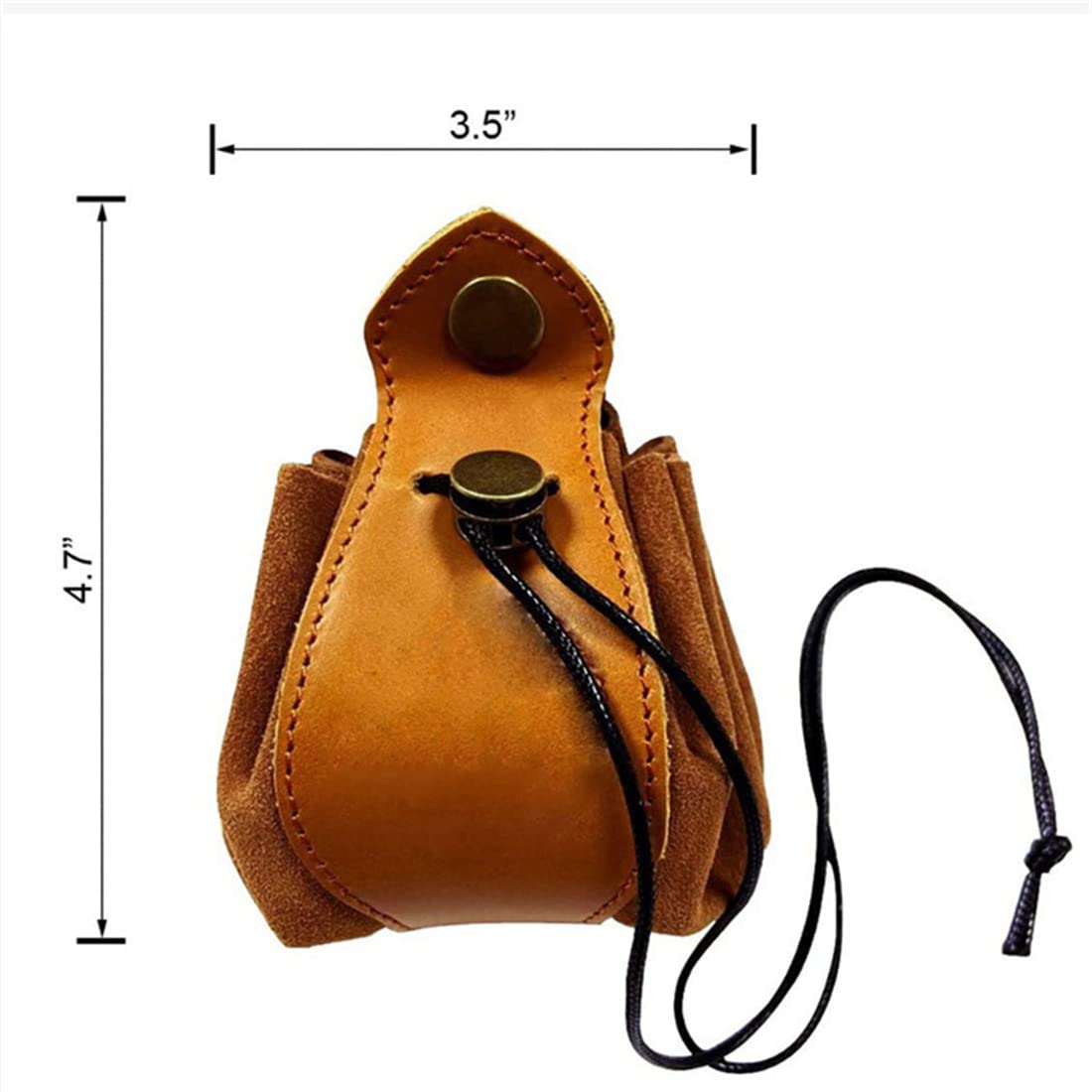 Medieval Faux Leather Steampunk Dice Drawstring Bag