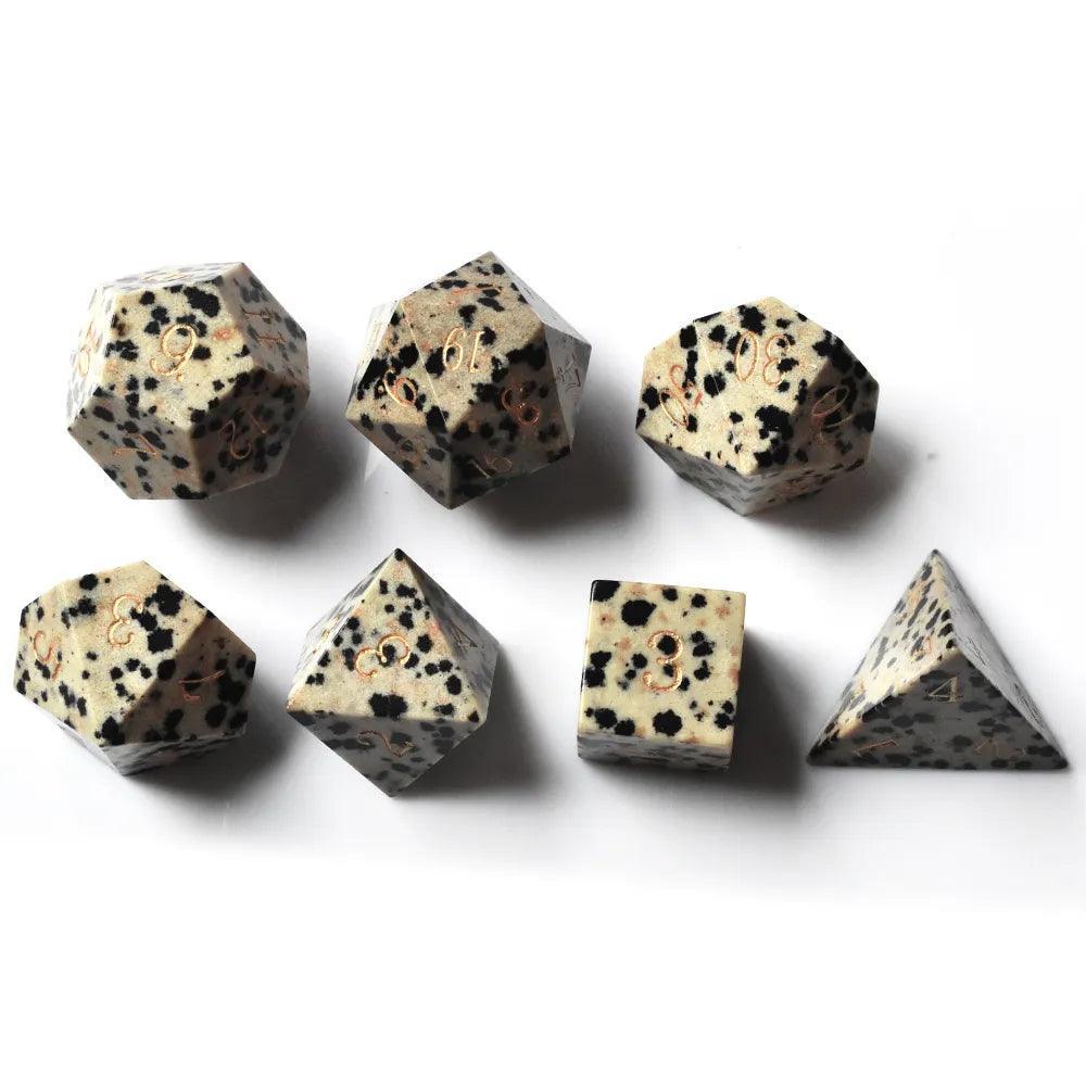 Spotted Stone Gemstone Dice