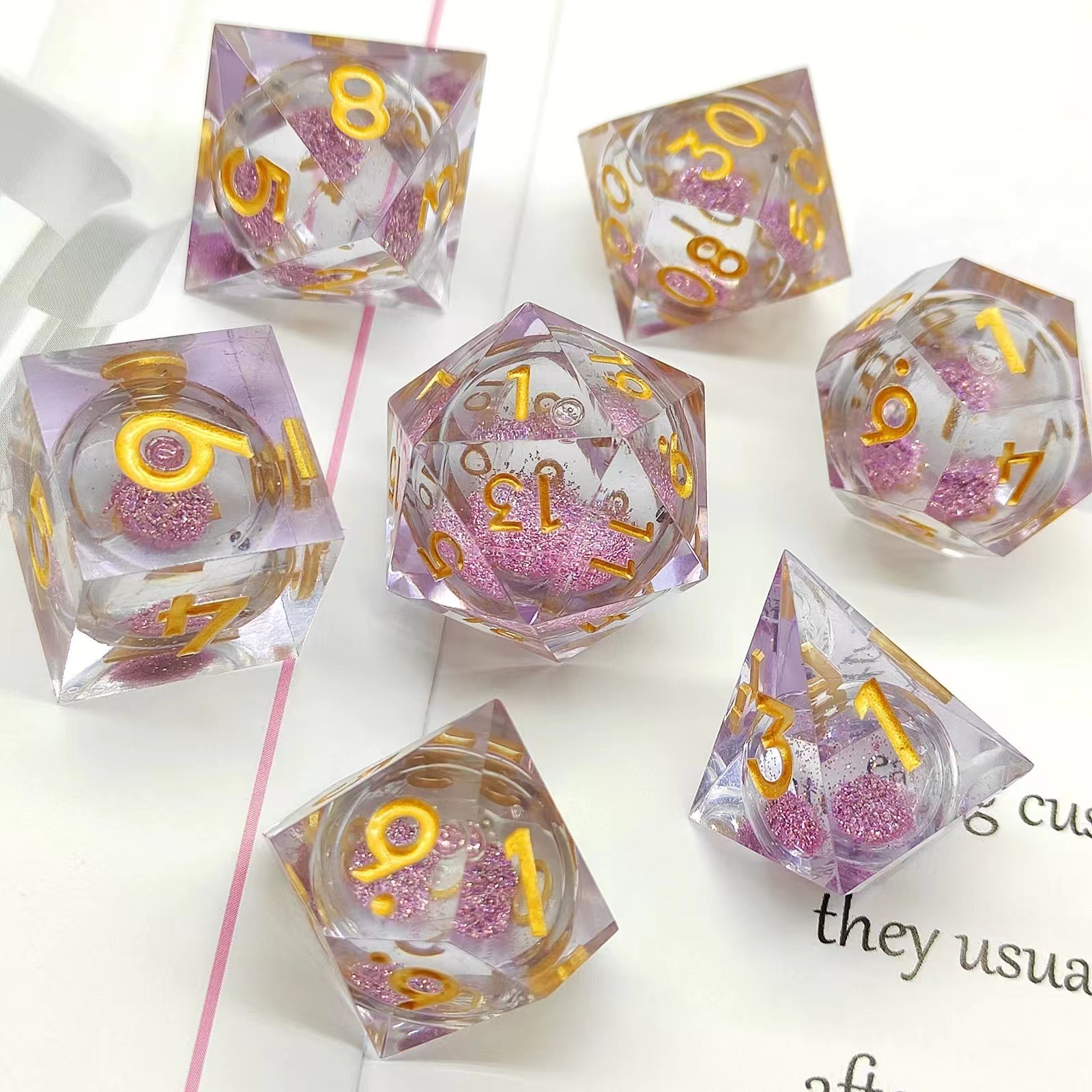 Resin Quicksand Dice Liquid Core