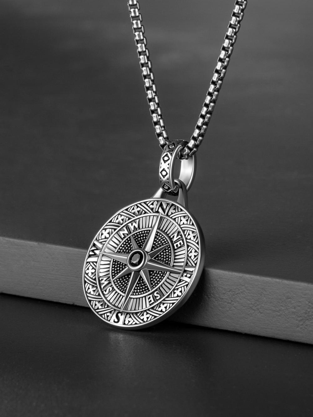 Compass pointer necklace