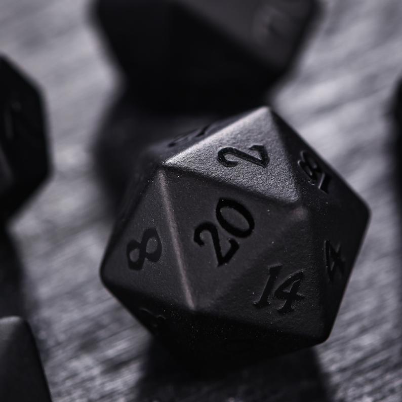 Black DnD Dice Set