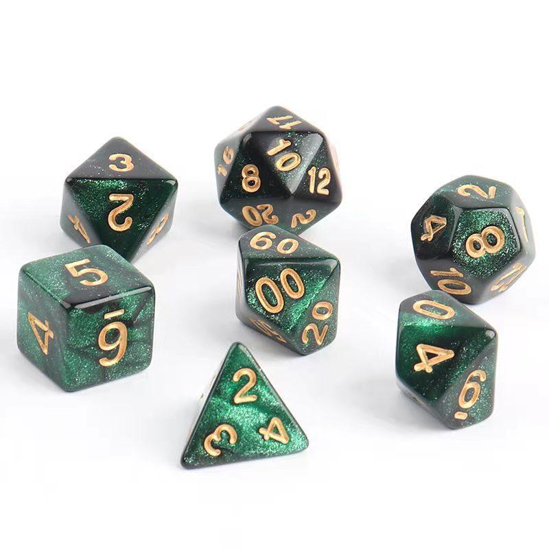 Starlight Emerald Green Dice Set