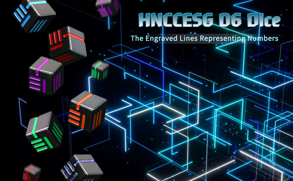 D6  Game Metal dice with Redesign Concept