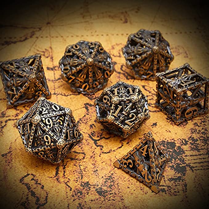 Skull Hollow Metal Dice