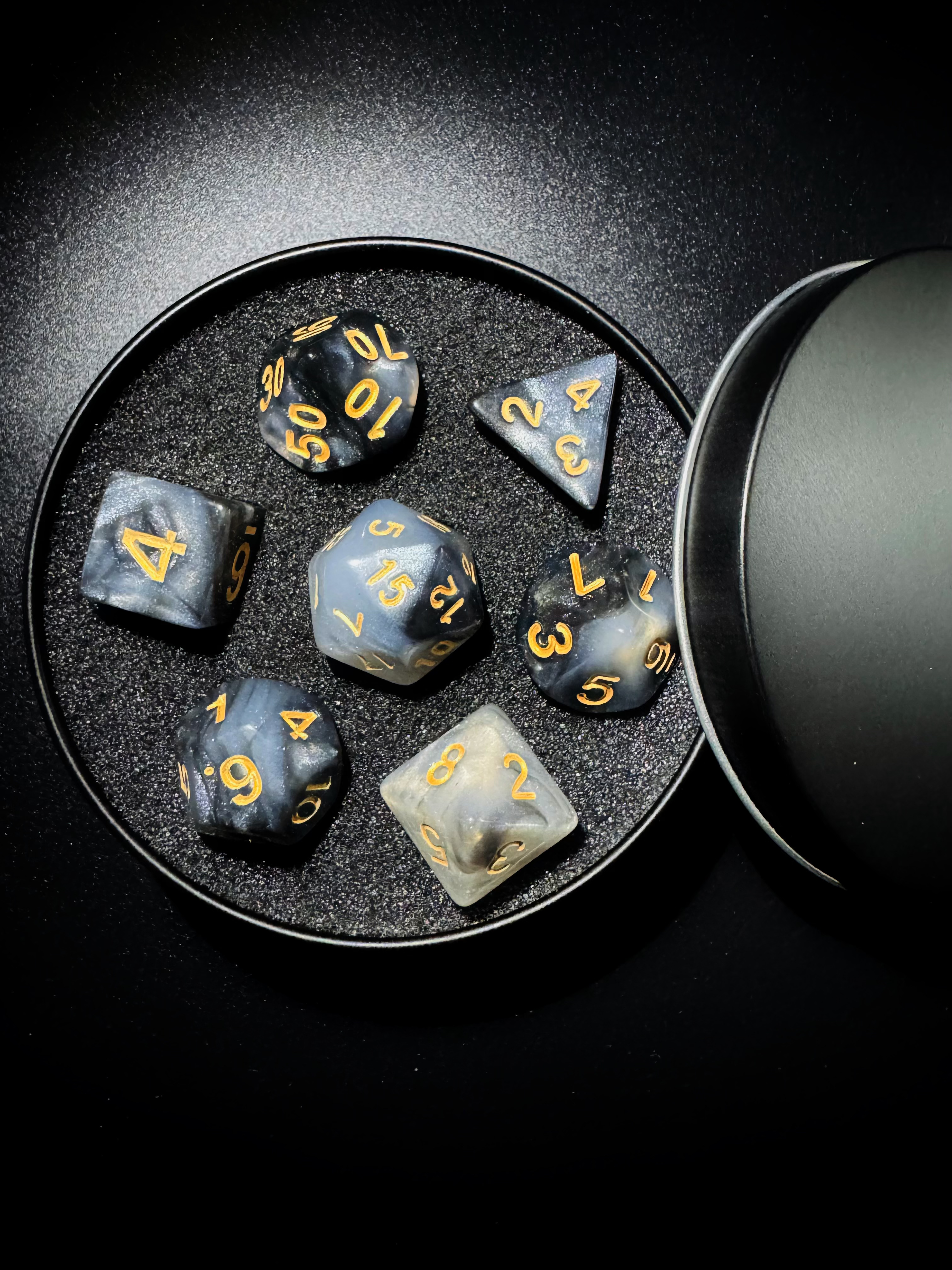 Shadowgold Shimmer Dice Set [With Dark Iron Gift Box]