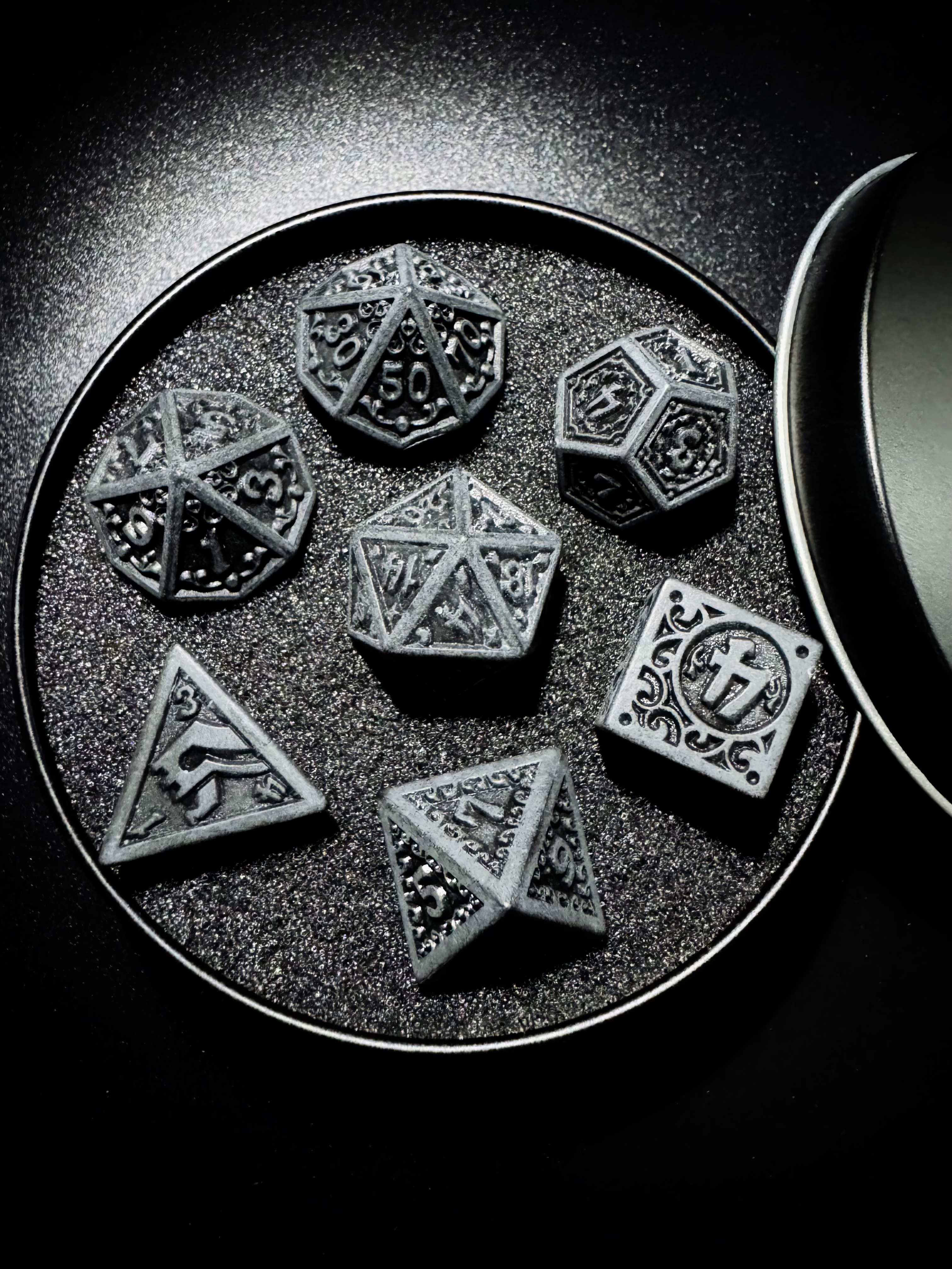 Dark Glyph Dice Set [With Dark Iron Gift Box]