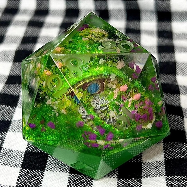 Halloween Decor, The Hobbit Dice Resin Craft, A 'must have' for the Dice Collector, Sharp-edged 55mm Jumbo D20