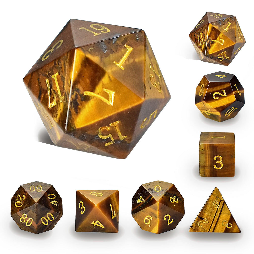 Yellow Tiger's Eye Dice